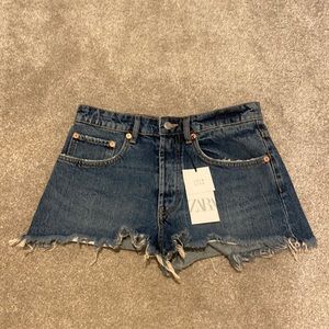 Zara Mid-Rise Jean Shorts
